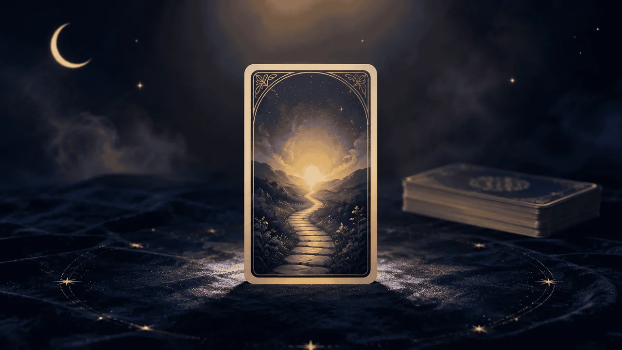 Một lá Tarot duy nhất được rút để soi chiếu câu hỏi hiện tại