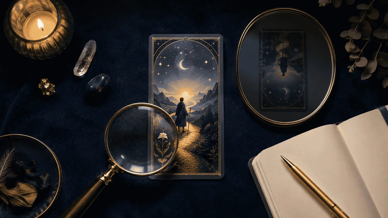 Quan sát biểu tượng và ghi lại thông điệp từ một lá Tarot