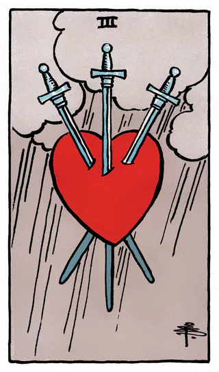 Ý nghĩa lá bài Three of Swords