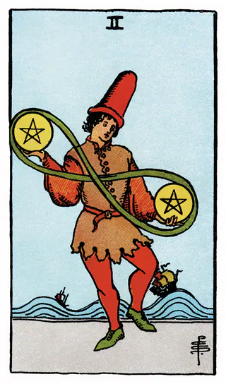 Ý nghĩa lá bài Two of Pentacles