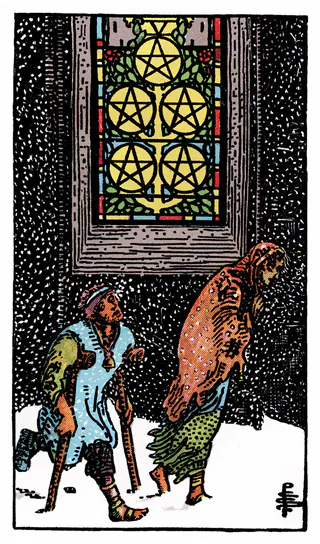 Ý nghĩa lá bài Five of Pentacles