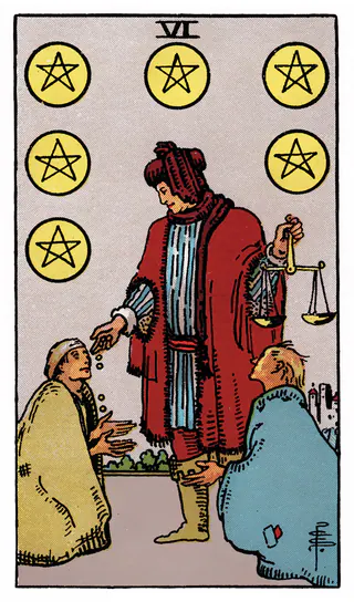 Ý nghĩa lá bài Six of Pentacles